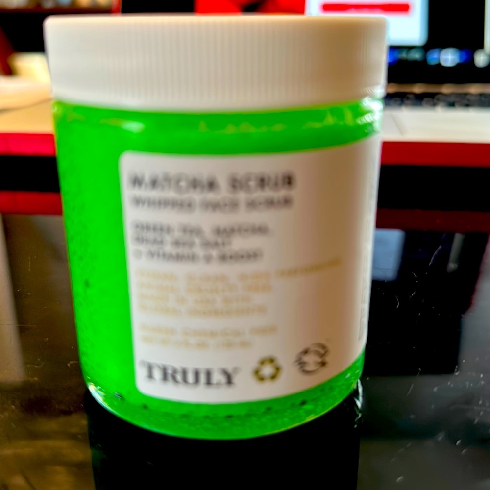 Truly matcha scrub whipped face scrub